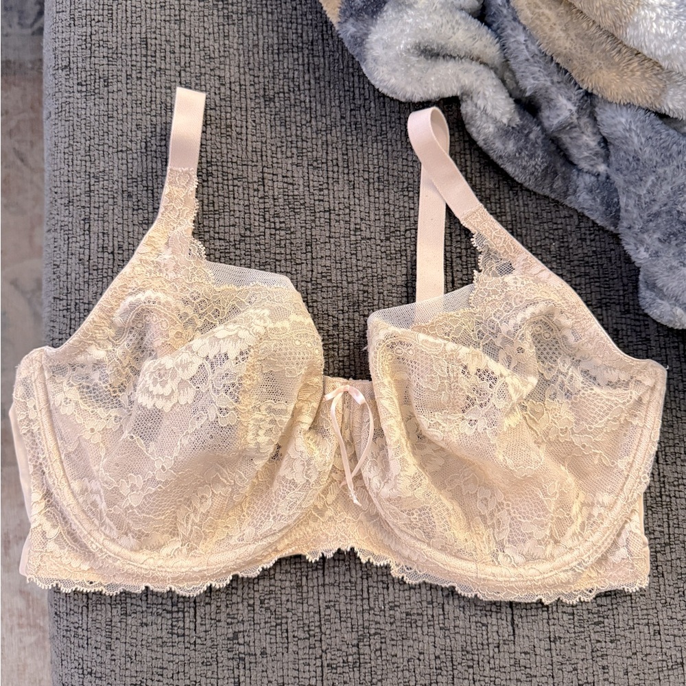 Skarlett Blue Lace Tan Bra Size 36 G